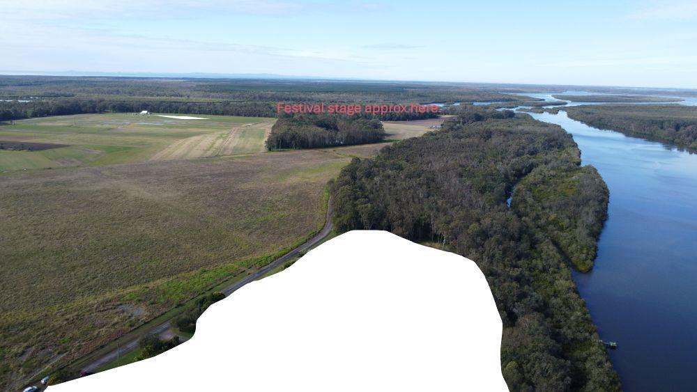 Proposed Outdoor Exhibition & Festival site-private residences obscured